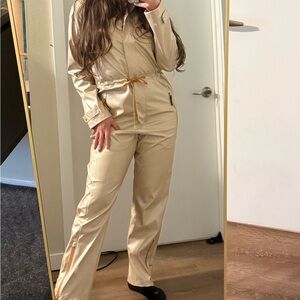 ilse jacobsen rain one piece jumpsuit RAIN162R Gold NWT